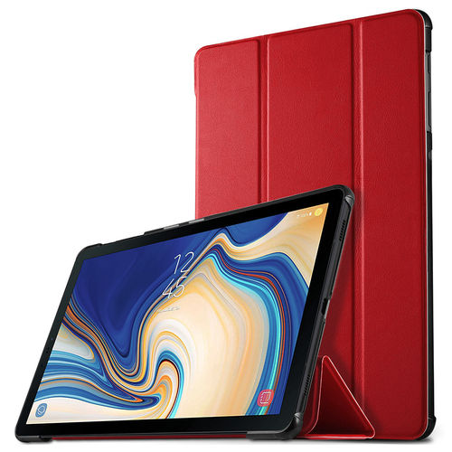 Trifold Sleep/Wake Smart Case for Samsung Galaxy Tab S4 (10.5-inch) - Red